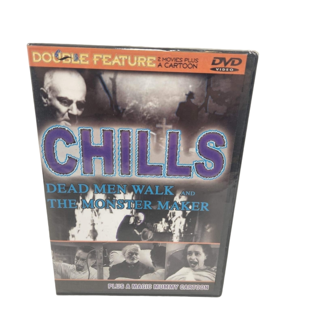 DOUBLE FEATURE CHILLS DEAD MEN WALK AND THE MONSTER MAKER  DVD‎ - NEW